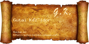 Gutai Káldor névjegykártya